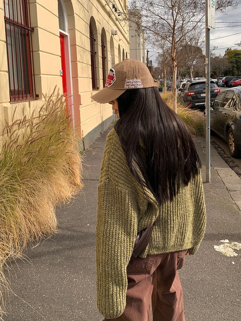 [MADE] Sorbet Twisted Knitted Hooded Cardigan