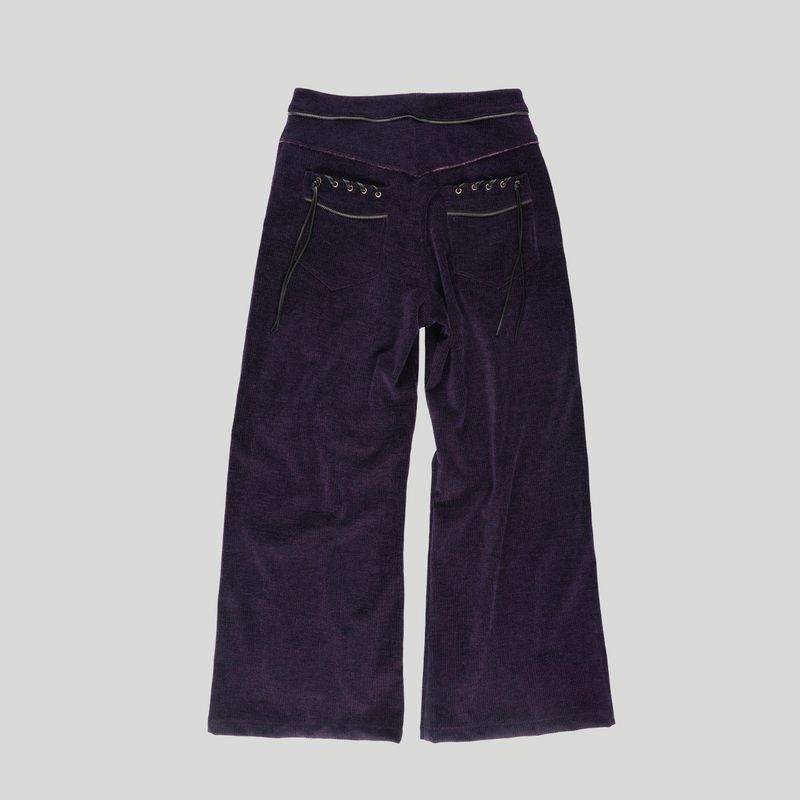 ZIP TEETH PANTS: PURPLE