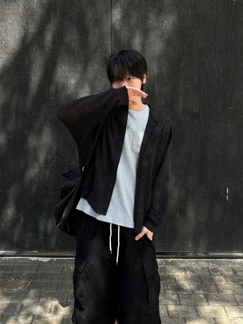 WHAT A LOOK（ワット ア ルック）の「ヌアシースルーカーディガン（トップス）」