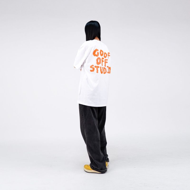 GOOFOFF MAIN LOGO TEE - ( White - Orange )