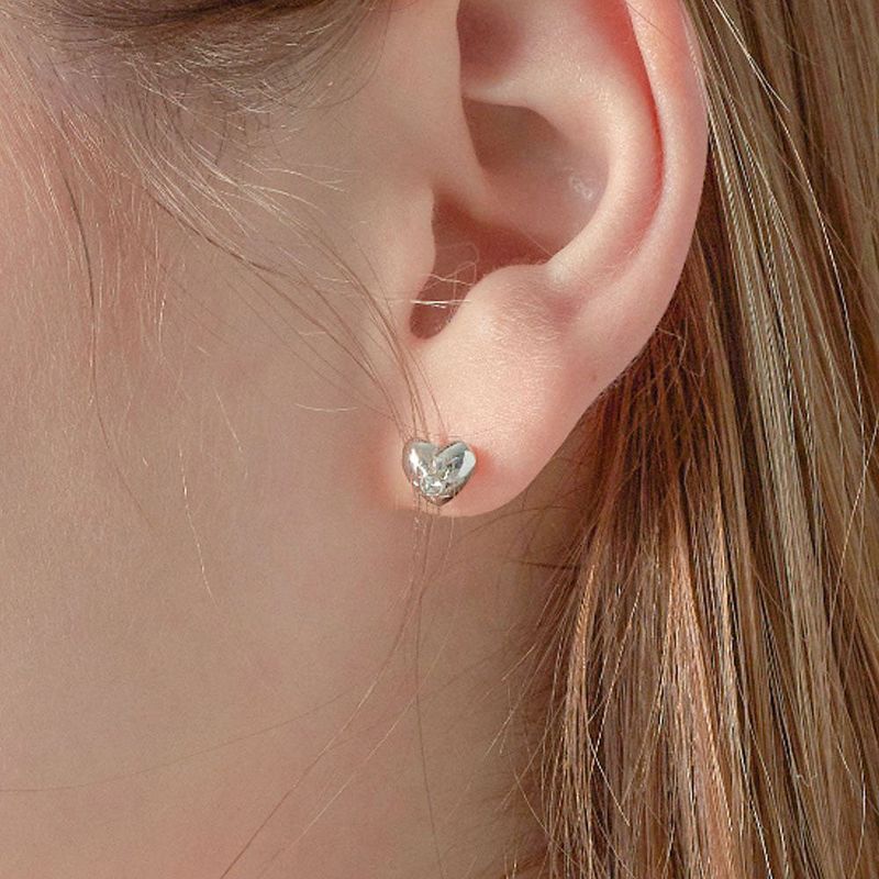 Baby heart earring