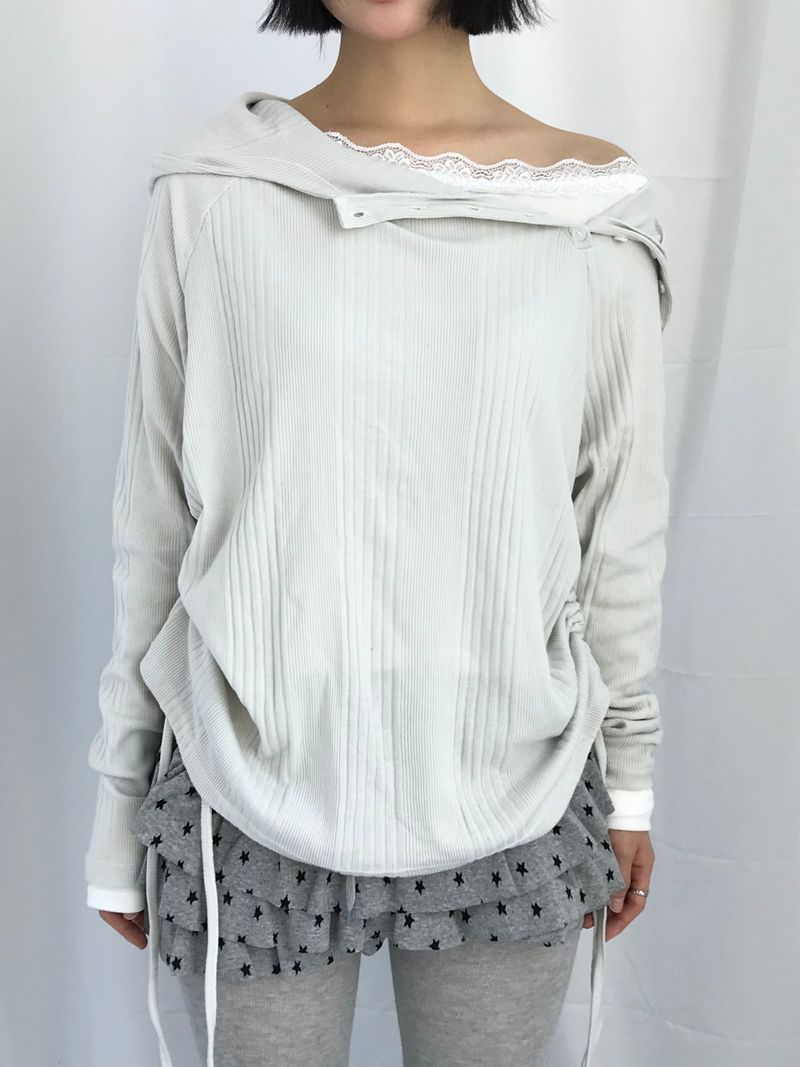 Lenny Shirring High-Neck Knitwear