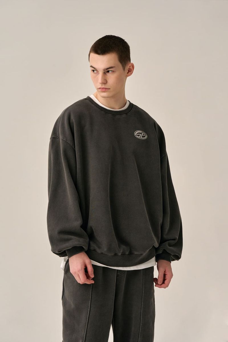 PIGMENT PRINTED SWEATSHIRT - CHARCOAL