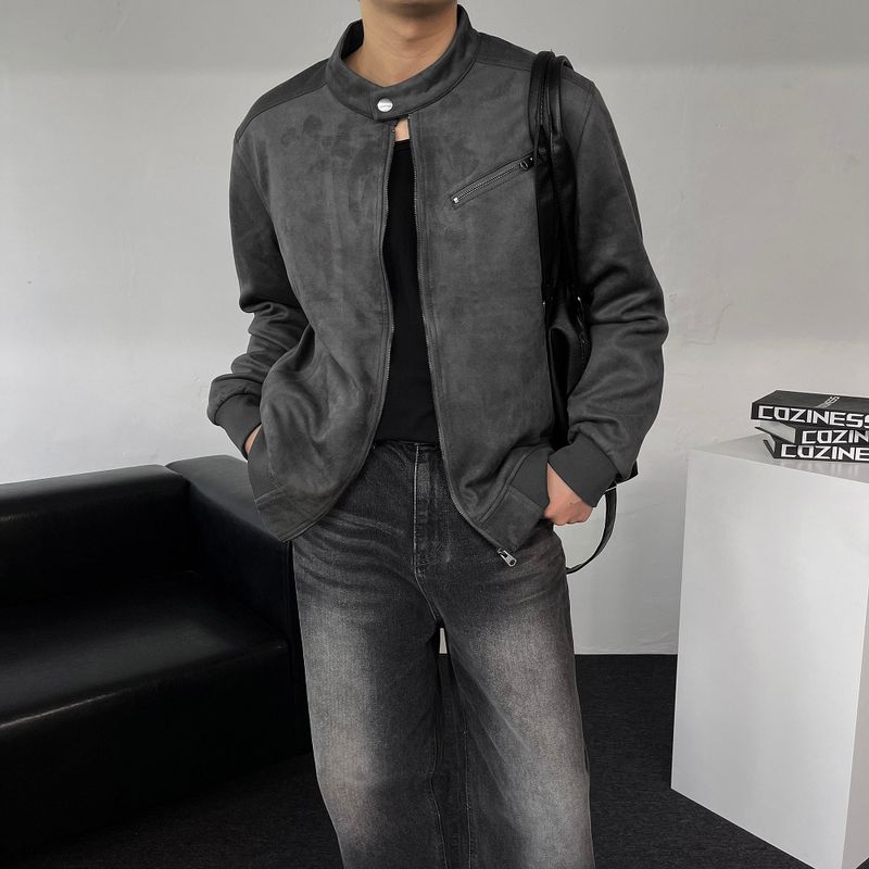 DV China neck suede jacket (2 colors)