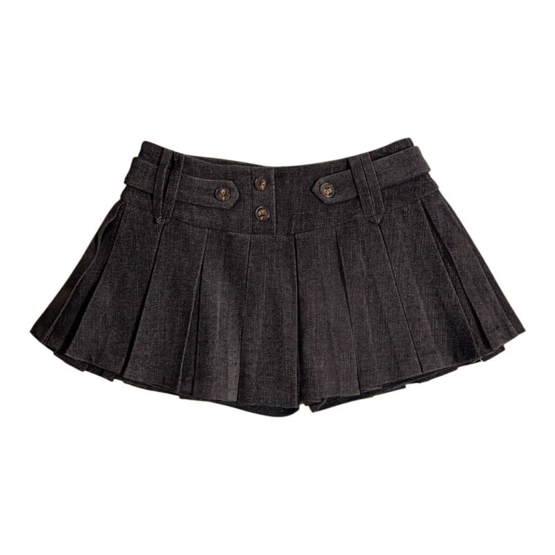Wool pleated skirt