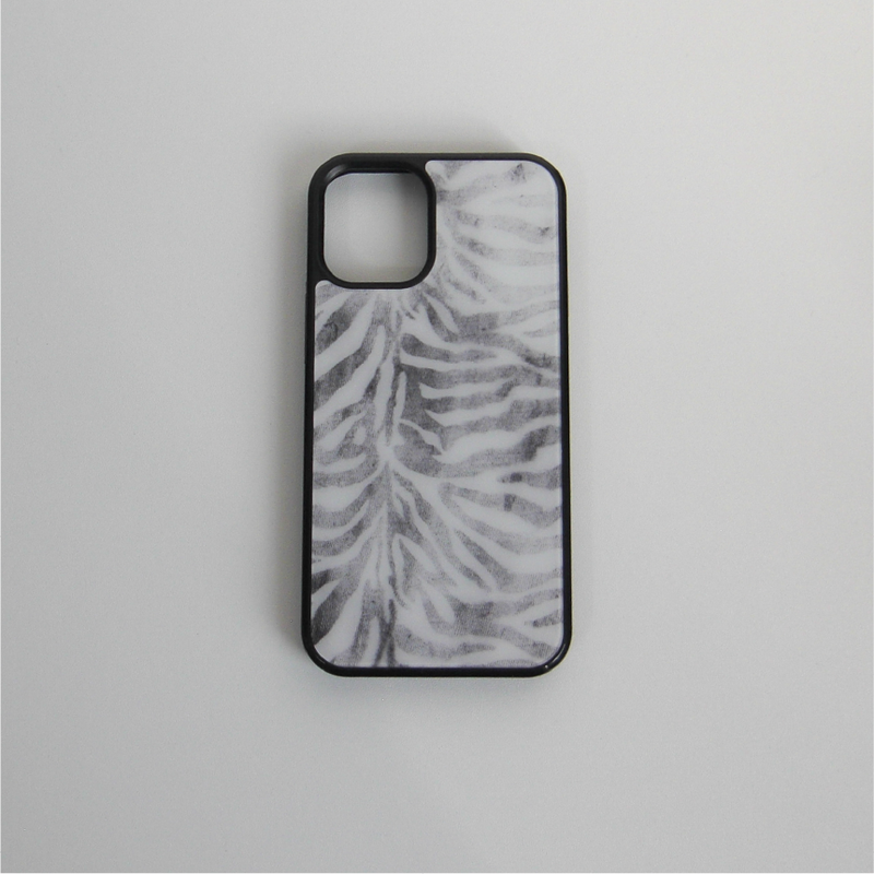 [MADE] zebra glass bumper case (gray)