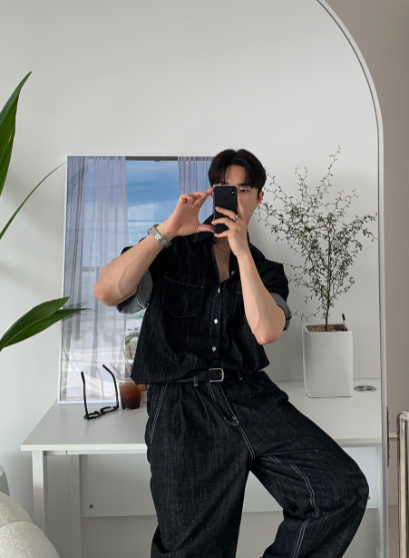 【Setup】Aiden Solid Linen Denim Setup
