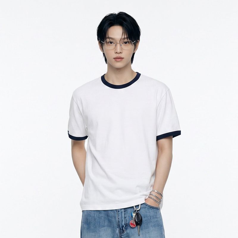 NTET(エヌティーイーティー)の「standard overfit ringer t-shirt (3color)(Tops)」