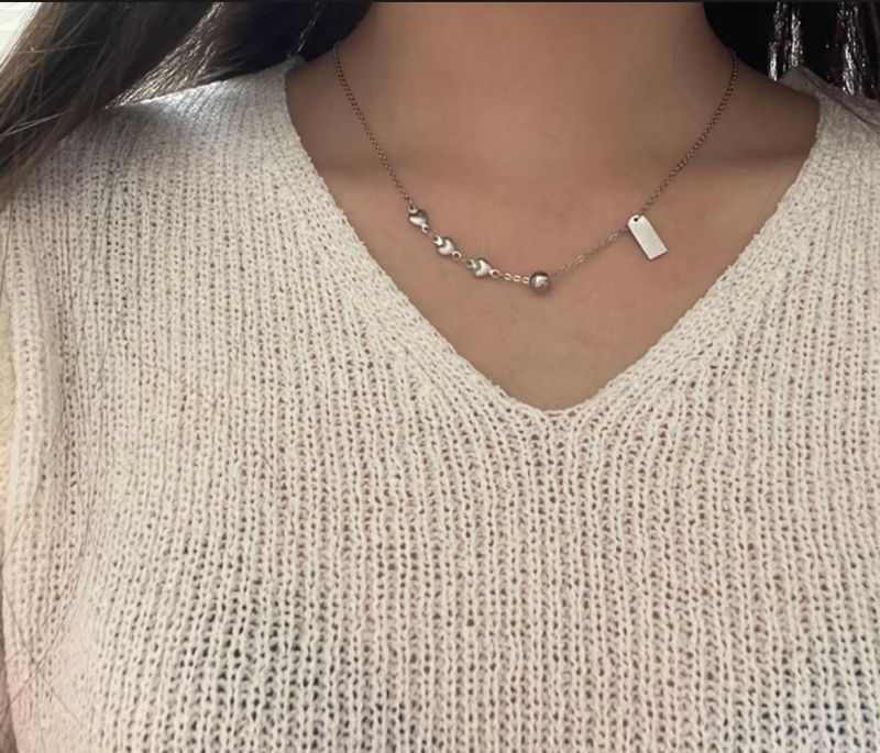 shii Ball Simple Heart Two Way Handmade Necklace