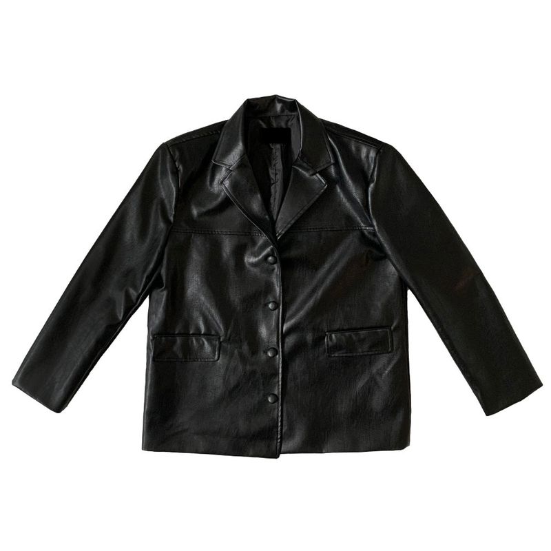 Leather half jacket