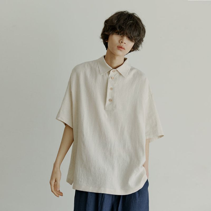 malen（マレン）の「unisex half henlyneck shirts beige（Tops）」