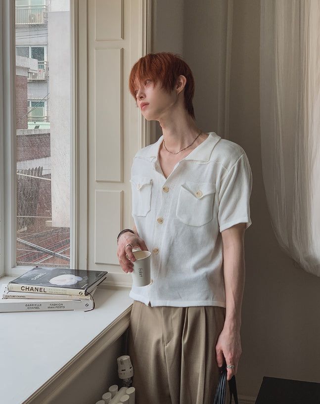 2PLAN（ツープラン）の「Cedar Two-Pocket Collared Knit Cardigan（Tops）」