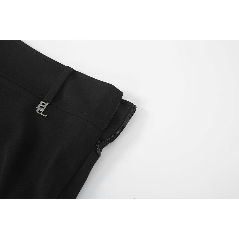 BELT MINI SKIRT-BLACK