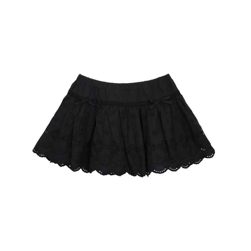 BOHO PUNCHING SHIRRING SKIRT