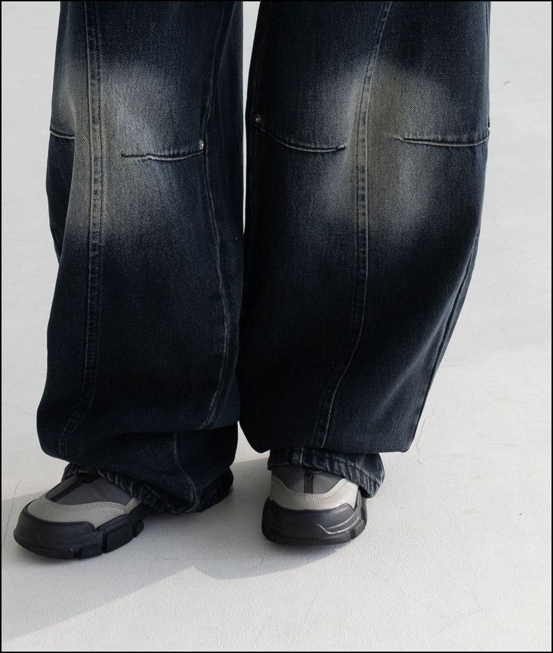 Ender curved wide ballon pants