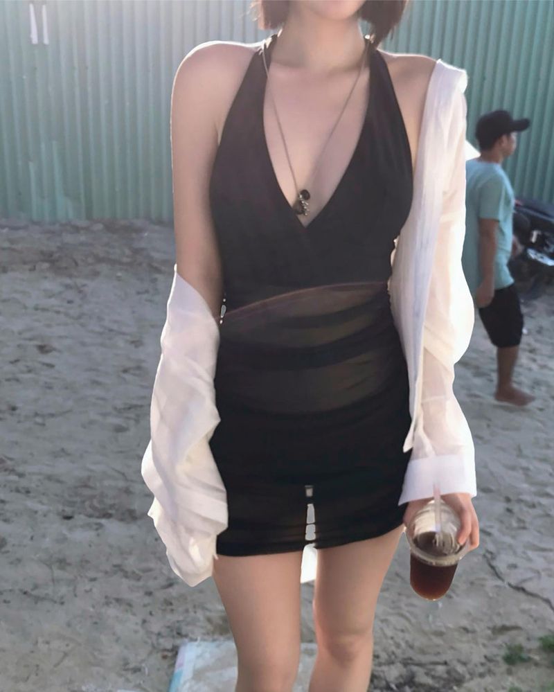 cloudemotion（クラウドエモーション）の「black wood & silver drop 3 necklace（Accessories）」