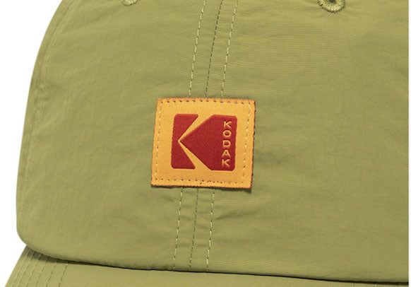 Relaxed Fit Nylon Square Logo Ball Cap【RED】