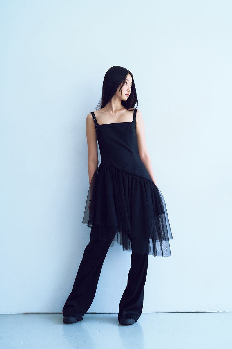 ENLUNANT（エールノント）の「アンティークジャカードブーツカットパンツ_black（パンツ）」