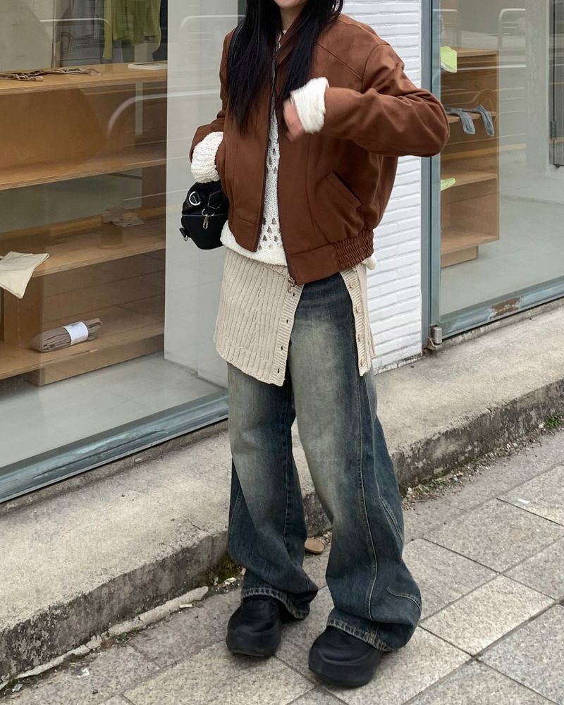 サイドステッチデニムパンツ