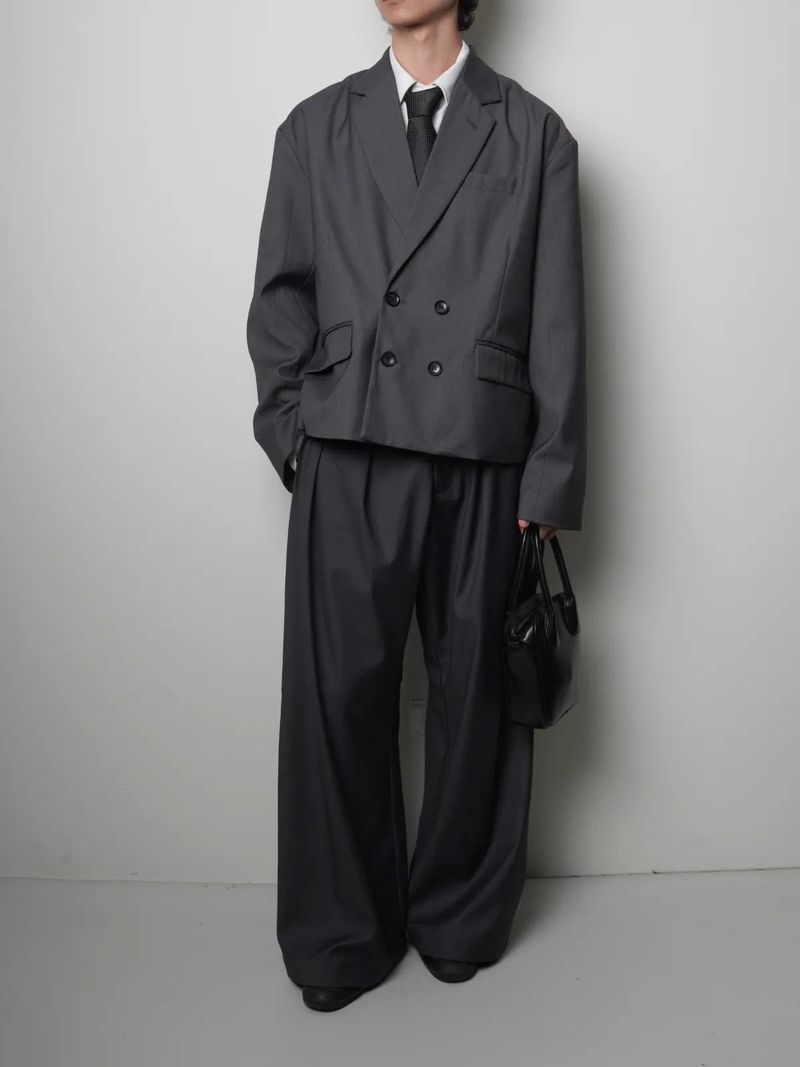 JT10 Cropped Double-Breasted Blazer