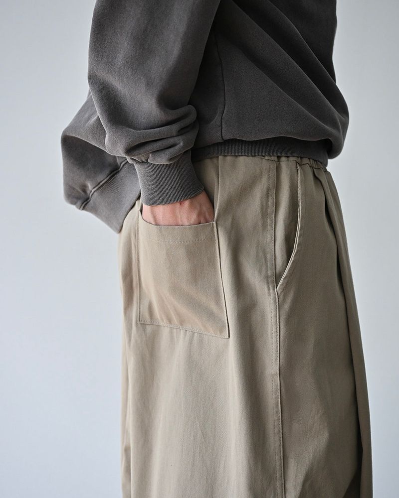 DRW D-RING ONE TUCK BALLOON PANTS BG 