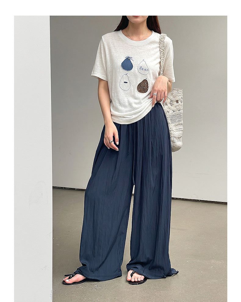Cute Pear Art Crew Neck T-Shirt