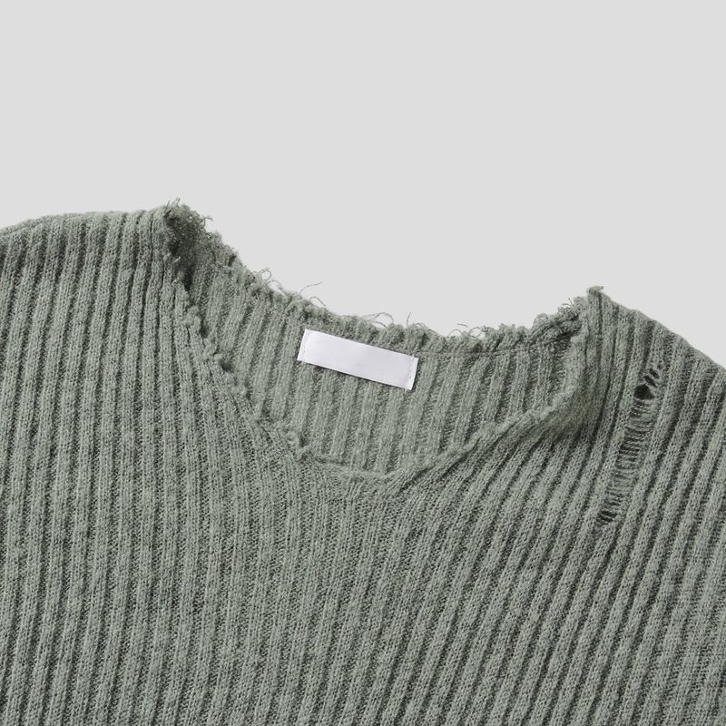 Hidden Punk Damage Knit 3C