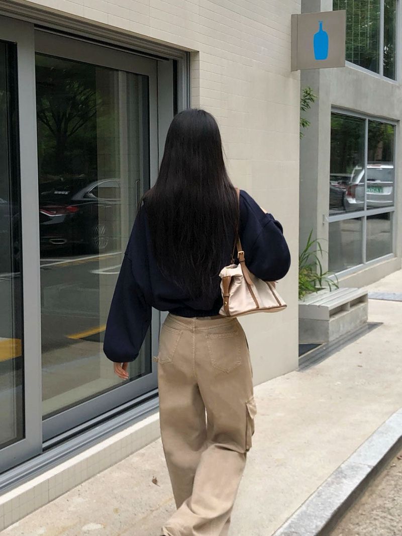 [BELLIDE MADE] DAMPING AND INCISION LINE CROP PARKER