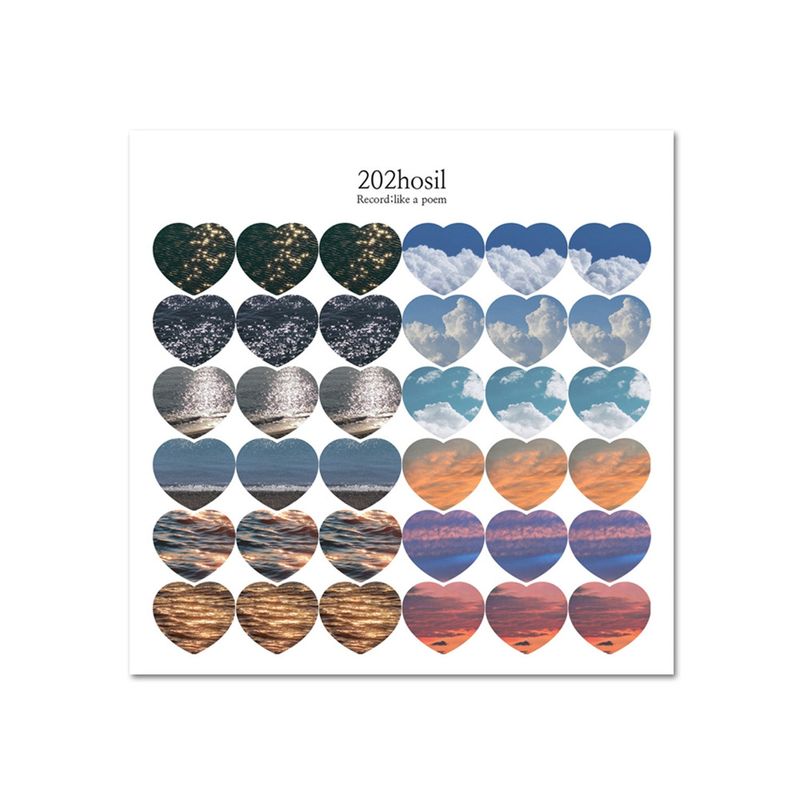 202hosil（202ホシール）の「[sticker] sky&wave heartsticker（）」