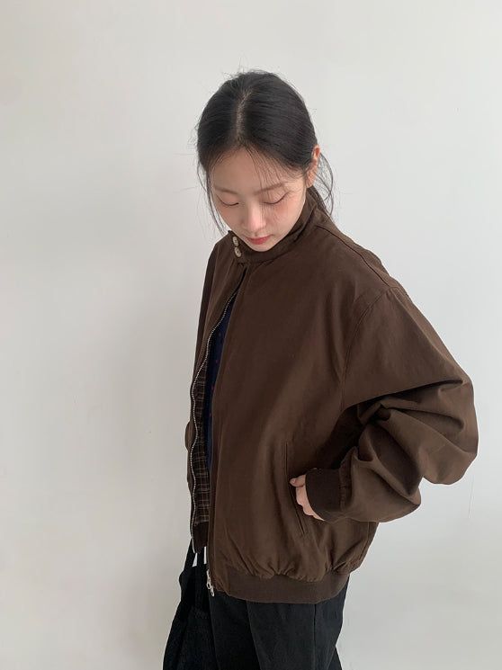 Yusaki Harringtton Button Blouson Jacket