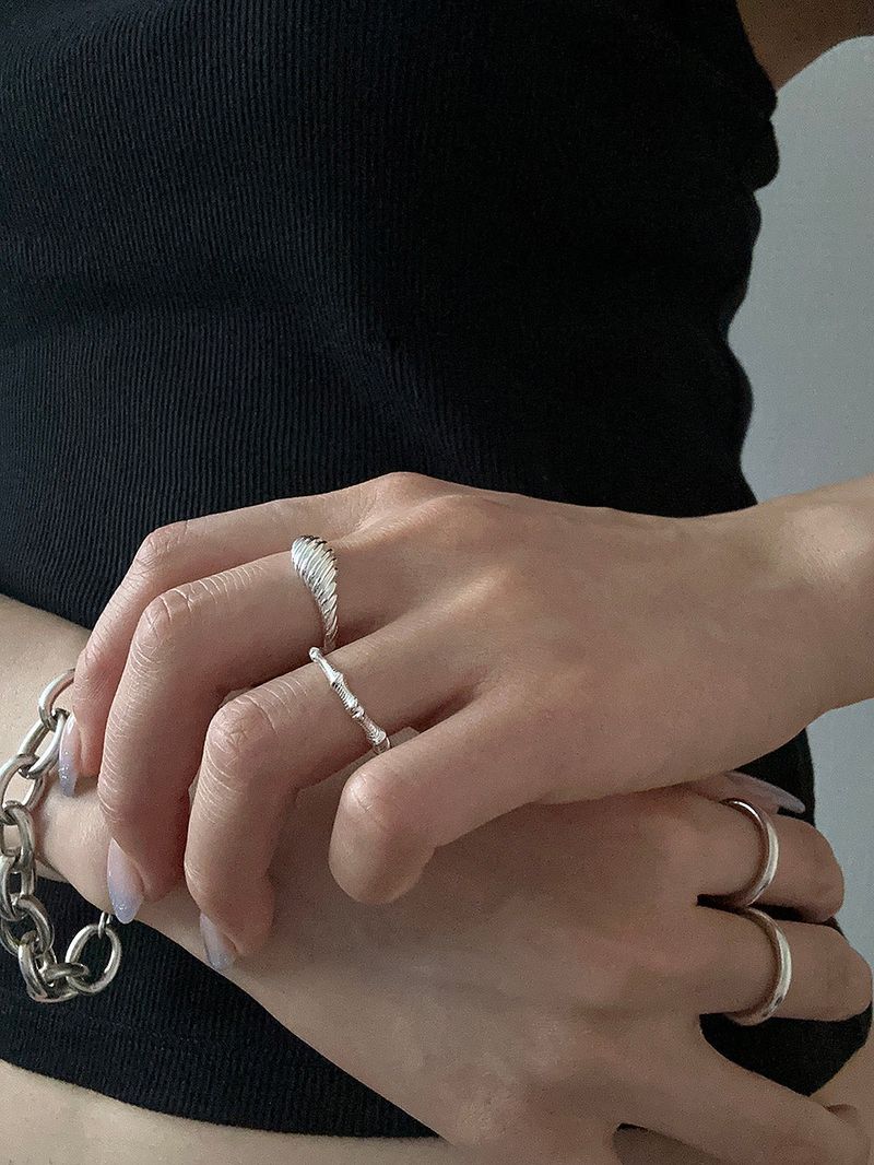 [925silver] Bone detail ring