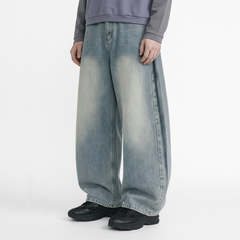 NTET(エヌティーイーティー)の「Noir side pintuck denim pants (light blue)(Pants)」