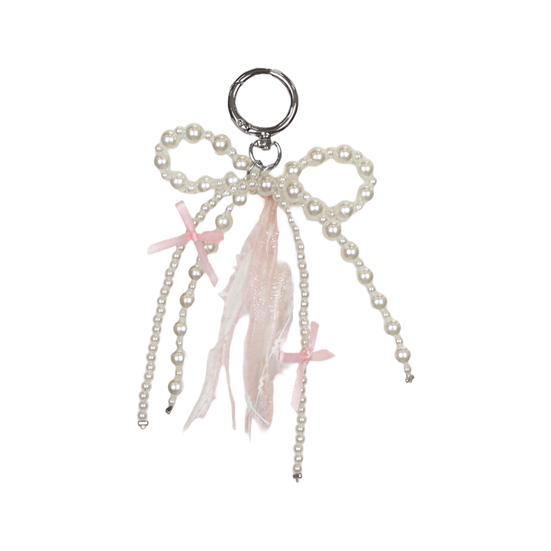 PINK PINEAPPLE（ピンクパイナップル）の「パールリボンタッセルキーリング（アクセサリー）」
