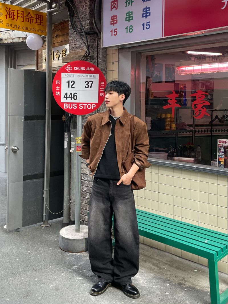 low cropped suede jacket (3colors)