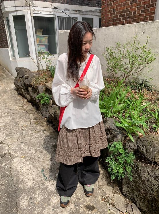 Rokel Loose Fit Shirring Blouse