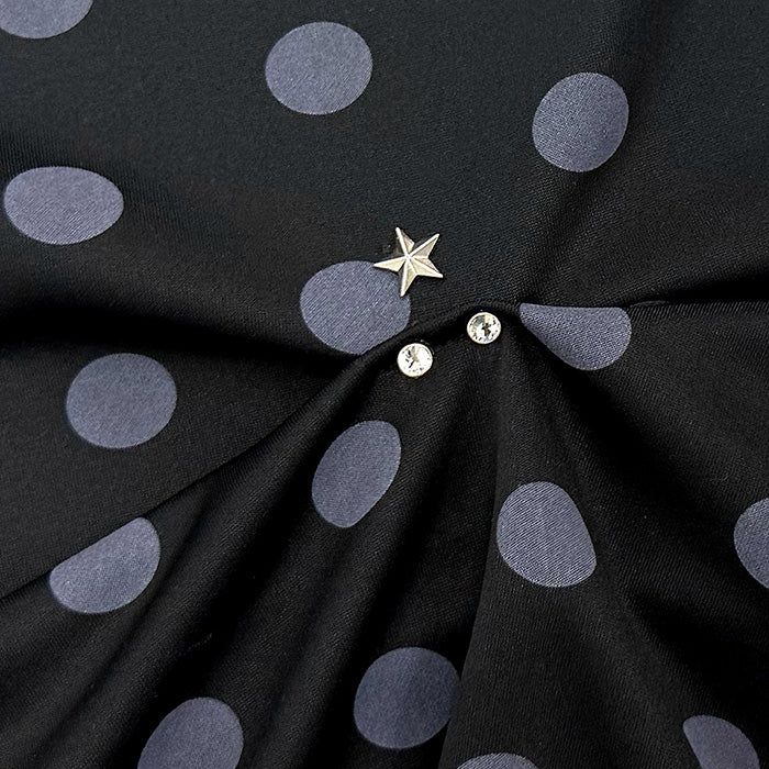 UNBALANCED PINTUCK SKIRT_DOTS