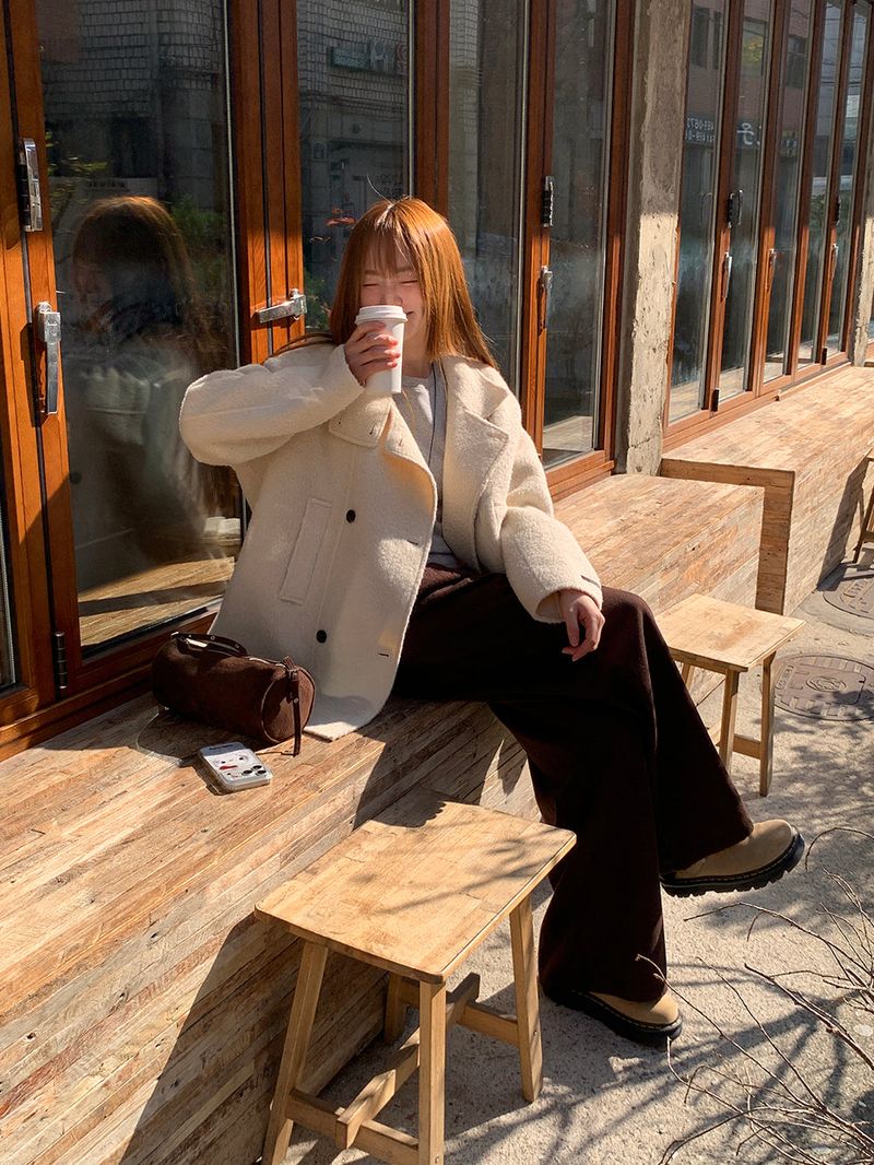 [MADE] KYLIE WOOL ALPACA HANDMADE HALF DOUBLE COAT