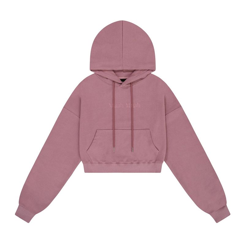 STITCH PIGMENT CROP HOODIE