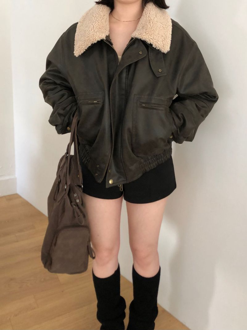 Crack Leather Mustang Jacket (2 colors)