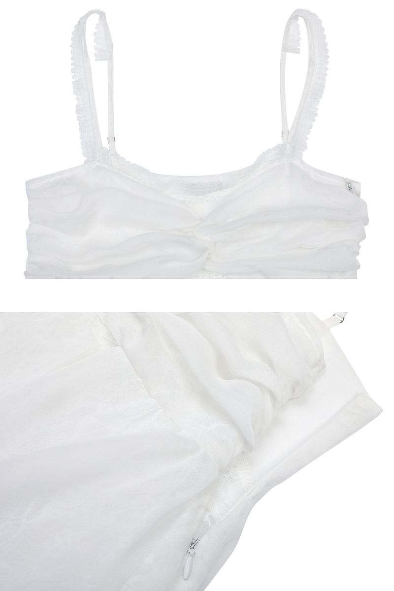 ROSE SHIRRING TOP white