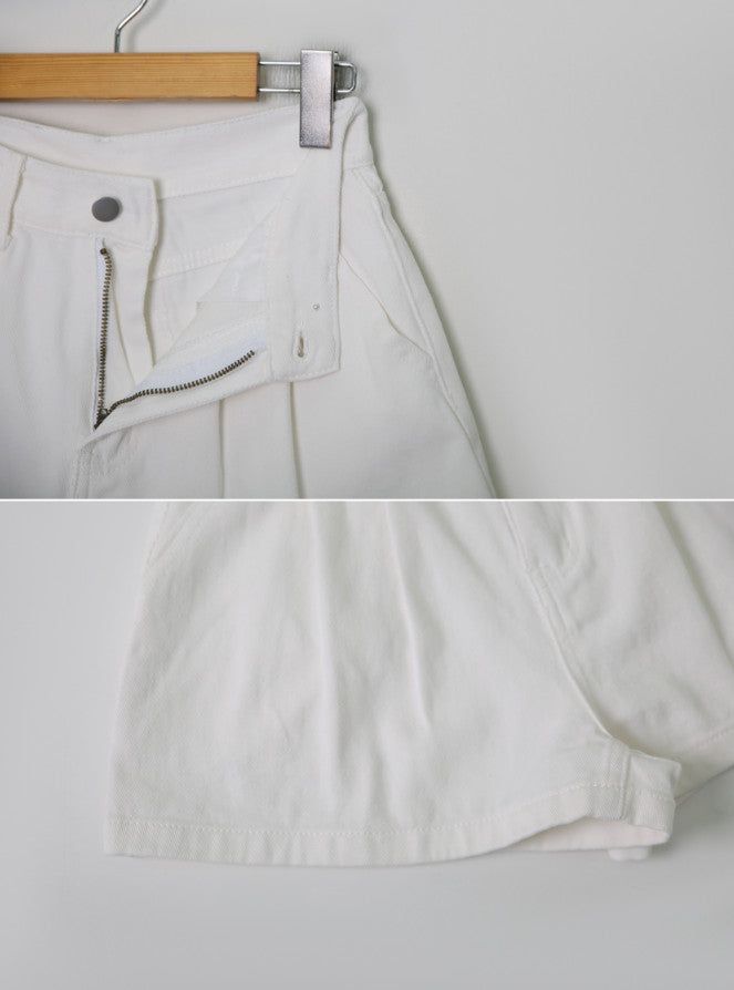 Two Pintuck Cotton Shorts (3color)