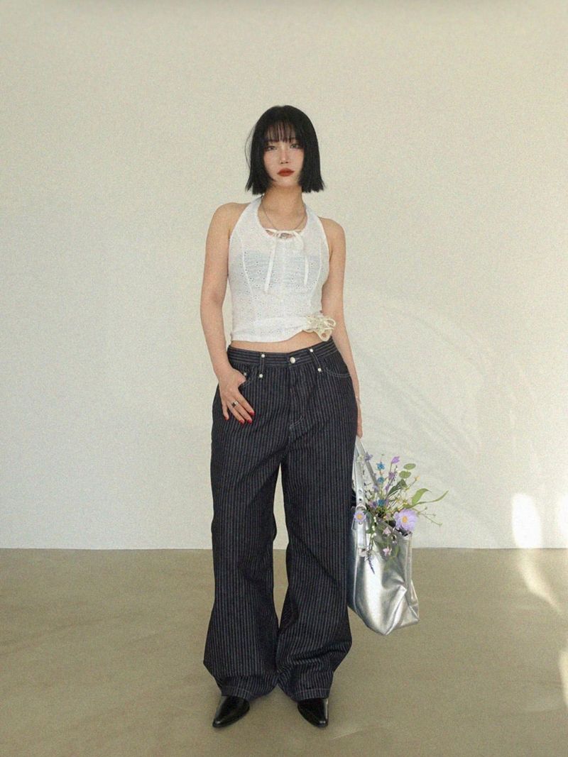 GLOSSY SILVER SHOULDER TOTE BAG