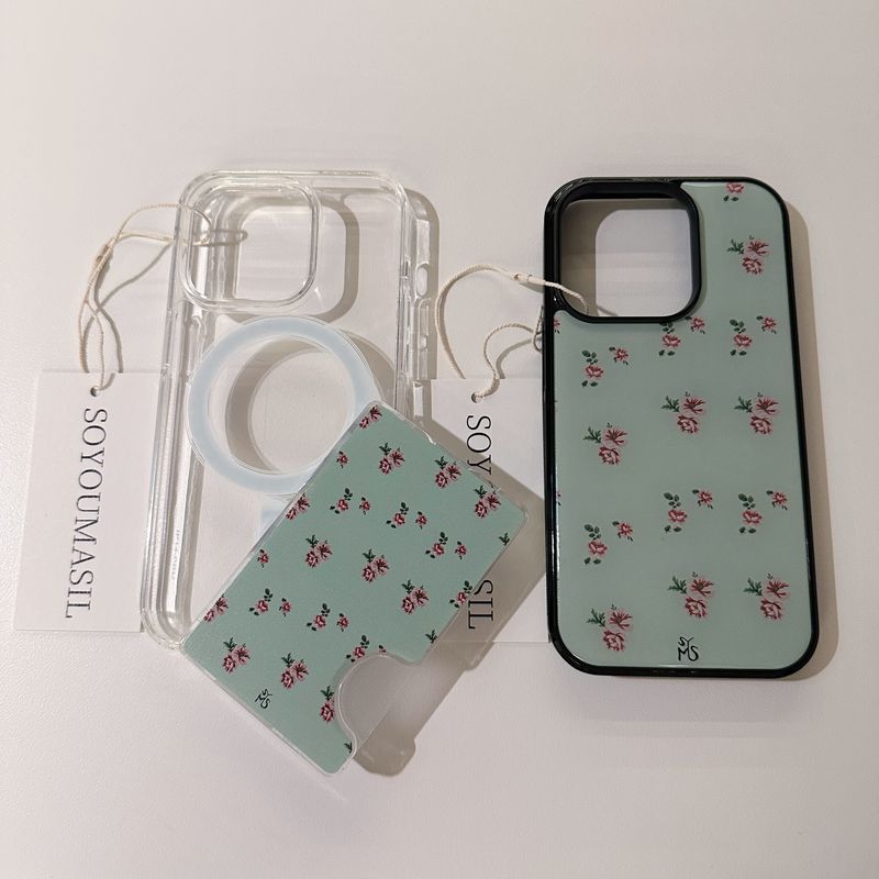 Flower mint epoxy bumper case