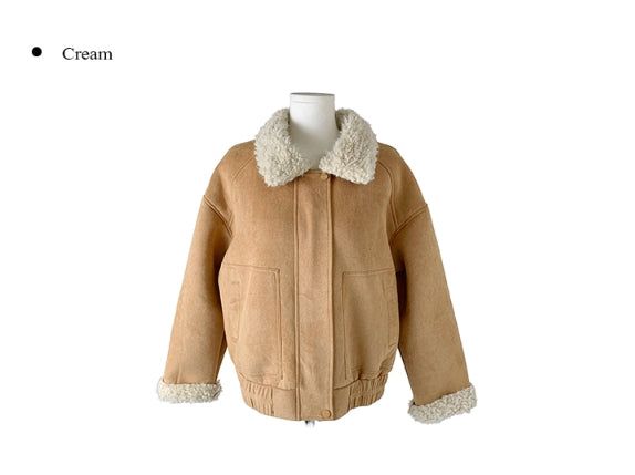 [Fur Lining] Rat Wool Suede Mustang Jumper