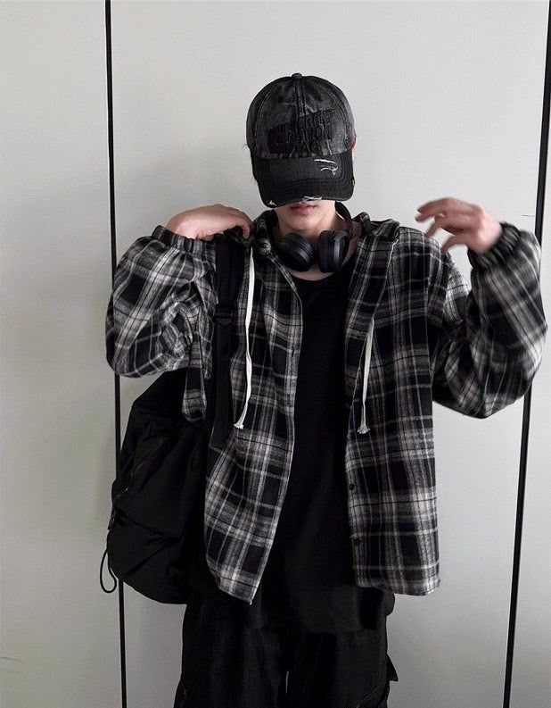 Hip Check Dark Color Hood Shirt