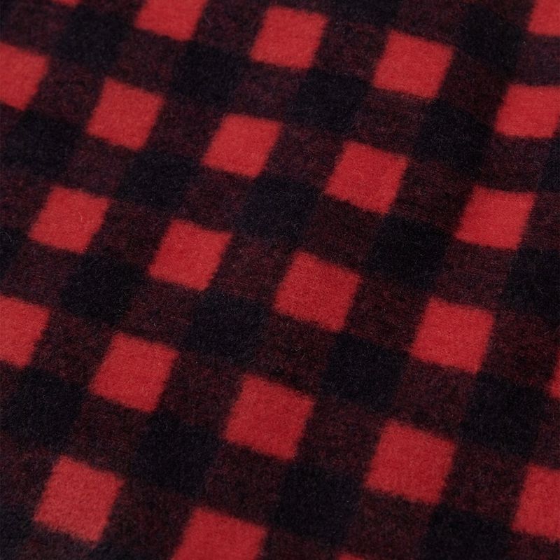 Grid fleece neck warmer / Red