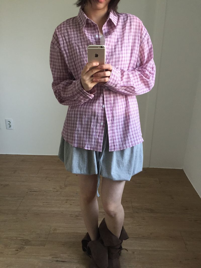 Summer-Vacation Check Shirt (3color)