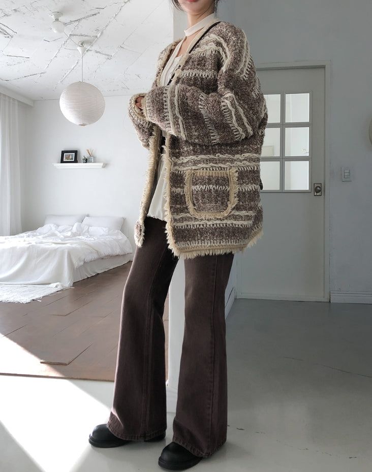 Vintage Low Semi Bootcut Denim Pants