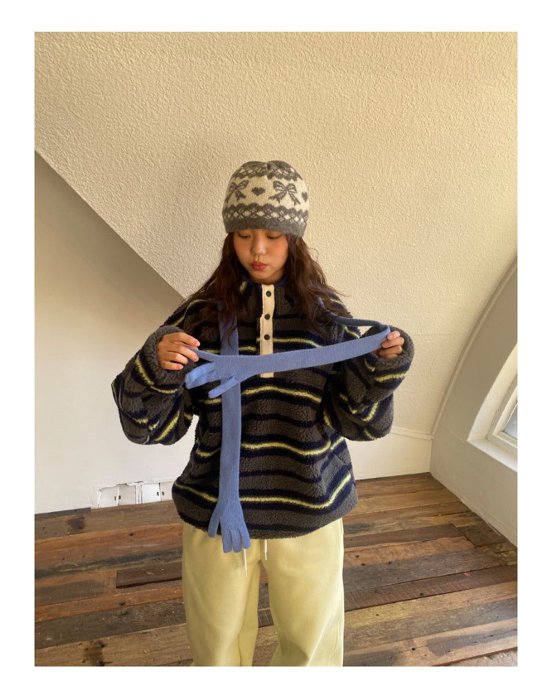 ribbon shot beanie