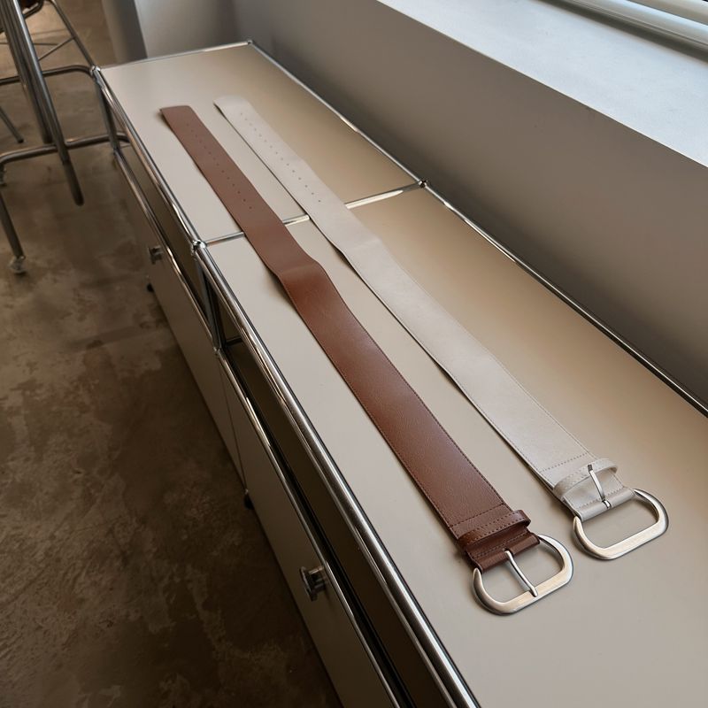 Leather lock belt